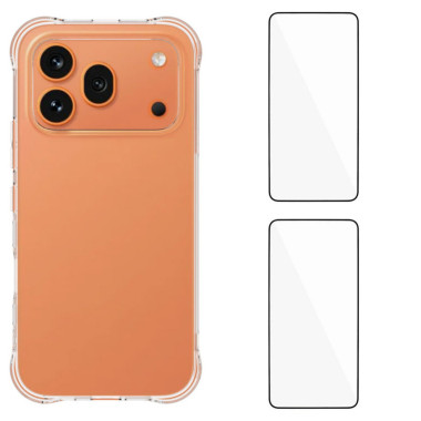 Pack Coque Honor 600 Pro Transparente et 2 Verres Trempés
