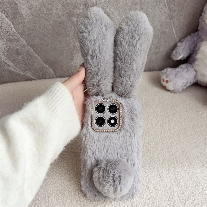 Coque Xiaomi 17 Lapin Fourrure 3D Strass