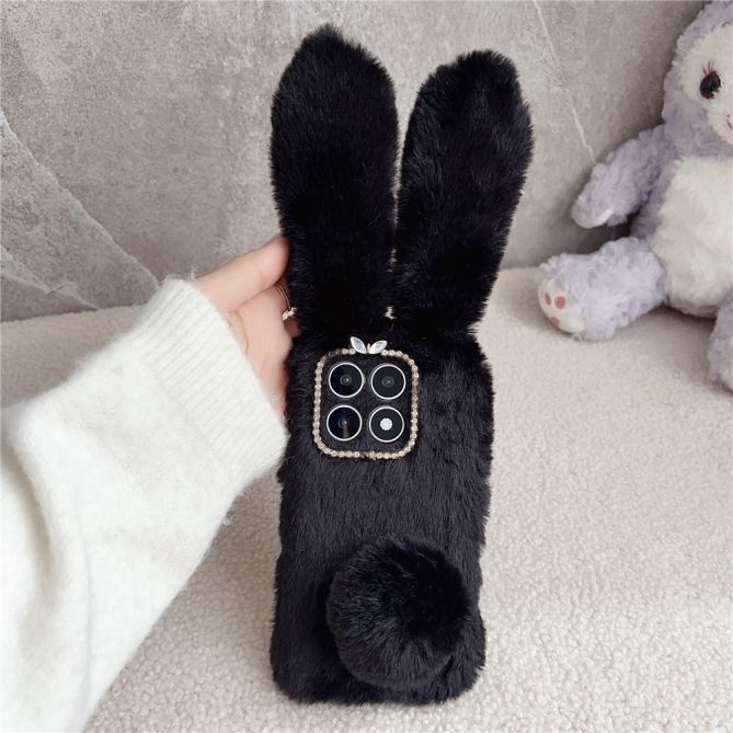 Coque Xiaomi 17 Lapin Fourrure 3D Strass