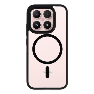 Coque Xiaomi 17 transparente avec contour couleur et anneau magnétique