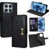 Housse Xiaomi 17 simili cuir effet pailleté avec boucle métallique