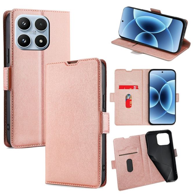 Housse Xiaomi 17 à rabat simili cuir avec double clip magnétique
