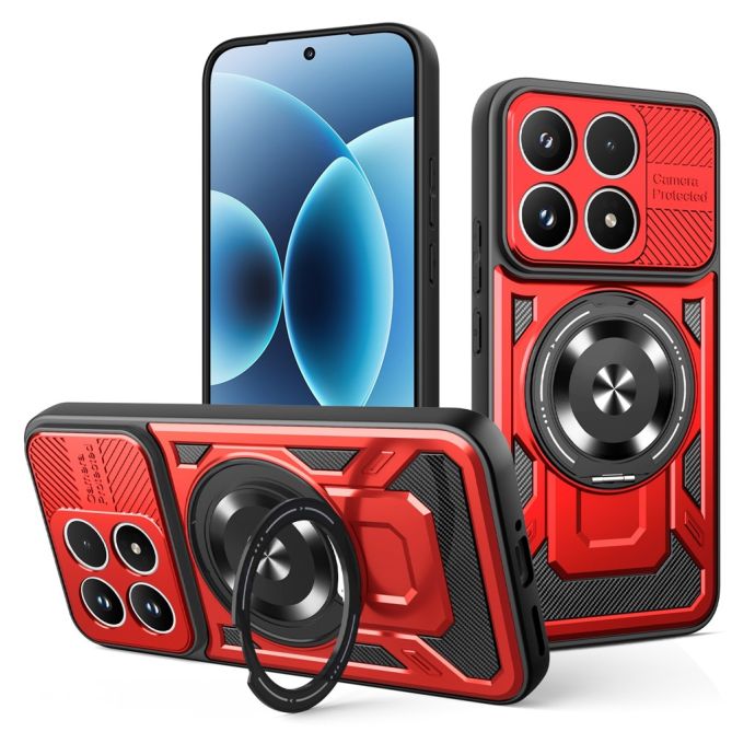 Coque Xiaomi 17 Carbone Anneau Rotatif Grade Militaire