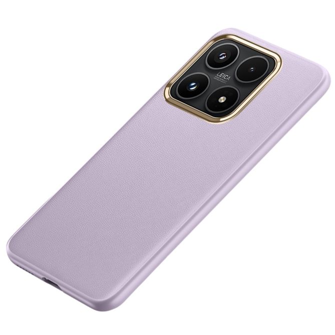 Coque Xiaomi 17 Simili Cuir Grainé Cache Caméra Métal
