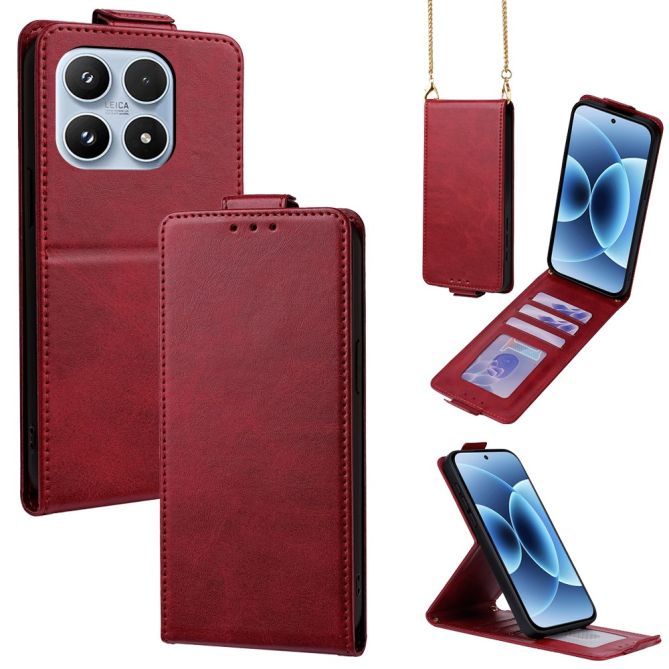 Étui Xiaomi 17 Flip Vertical Simili Cuir Chaîne