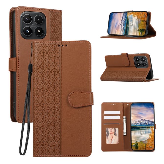 Étui Xiaomi 17 Hugo Simili Cuir Gaufré Dragonne