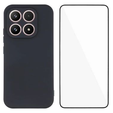 Pack Xiaomi 17 Coque Silicone Doublure Microfibre et Verre Trempé