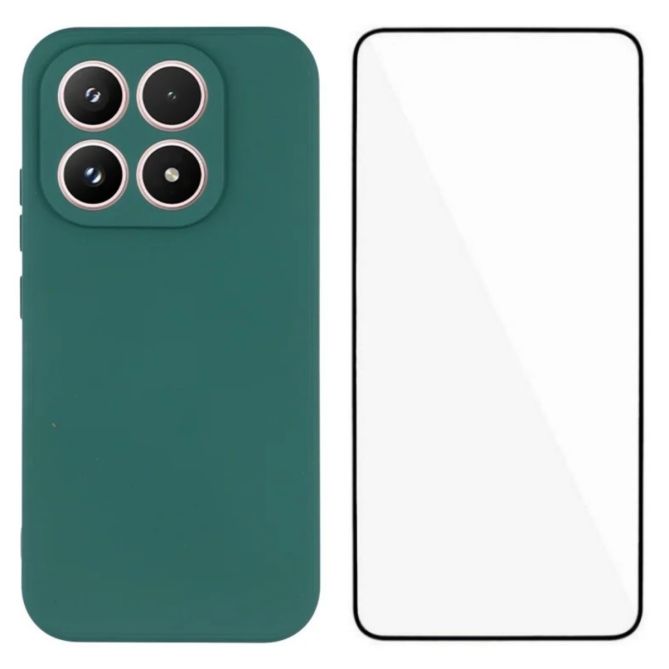 Pack Xiaomi 17 Coque Silicone Doublure Microfibre et Verre Trempé