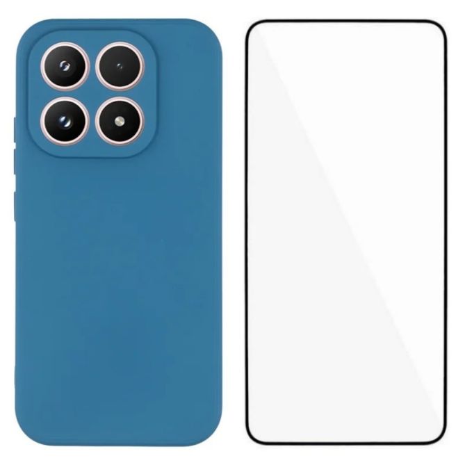 Pack Xiaomi 17 Coque Silicone Doublure Microfibre et Verre Trempé