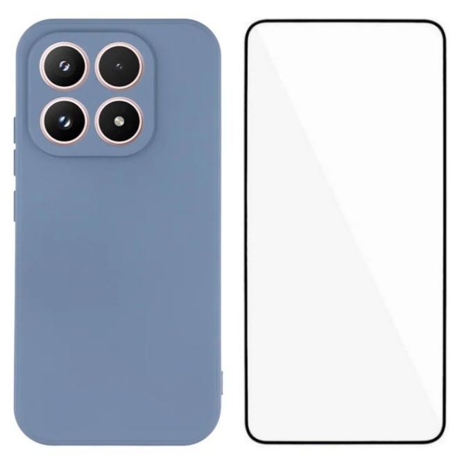 Pack Xiaomi 17 Coque Silicone Doublure Microfibre et Verre Trempé