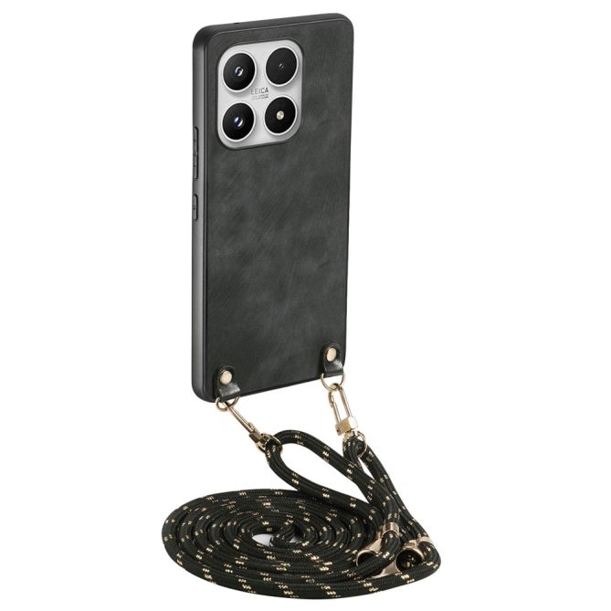 Coque Xiaomi 17 Passage Simili Cuir Cordon Bandoulière