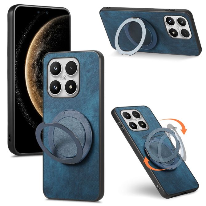 Coque Xiaomi 17 Slate Simili Cuir Brossé Anneau