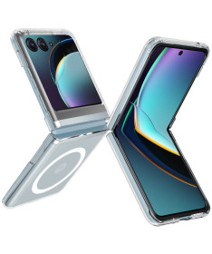 Coque motorola razr 70 Magnétique Transparente