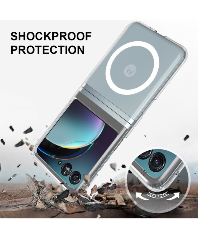 Coque motorola razr 70 Magnétique Transparente