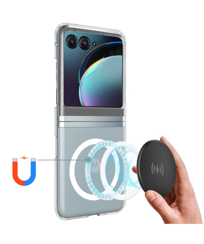 Coque motorola razr 70 Magnétique Transparente