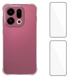 WANLONFENG For Oppo Find X9 5G TPU Case  WL2 Series 2.0mm Phone Cover with 2Pcs Tempered Glass Films