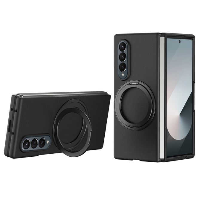 Coque Samsung Galaxy Z Fold 4 avec anneau rotatif aimanté et verre trempé