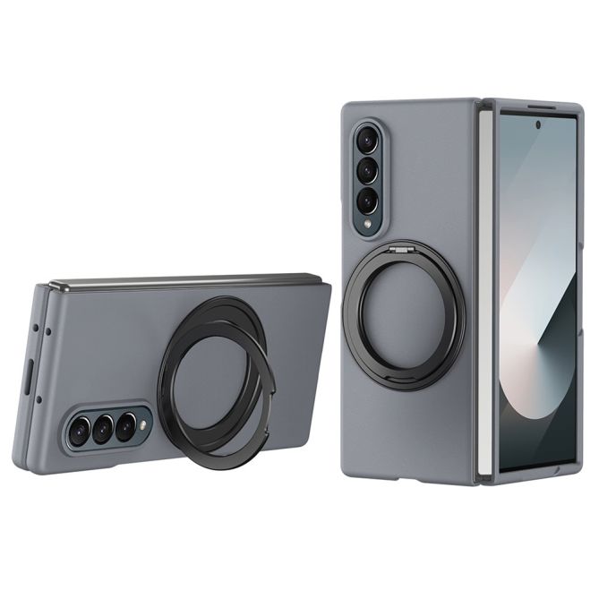 Coque Samsung Galaxy Z Fold 4 avec anneau rotatif aimanté et verre trempé