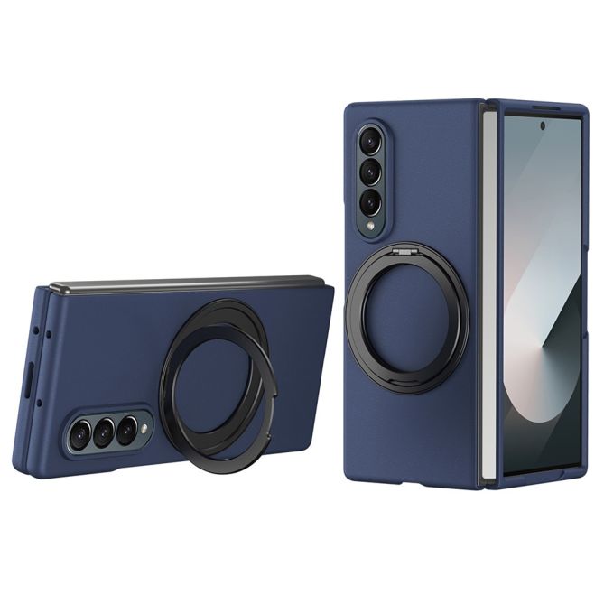 Coque Samsung Galaxy Z Fold 4 avec anneau rotatif aimanté et verre trempé