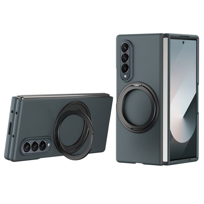 Coque Samsung Galaxy Z Fold 4 avec anneau rotatif aimanté et verre trempé