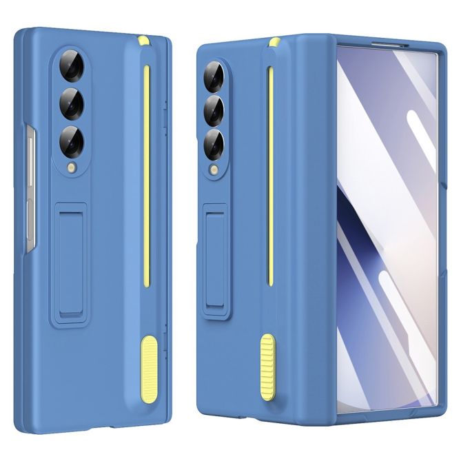 Coque Samsung Galaxy Z Fold 4 avec stylet, béquille et verre trempé