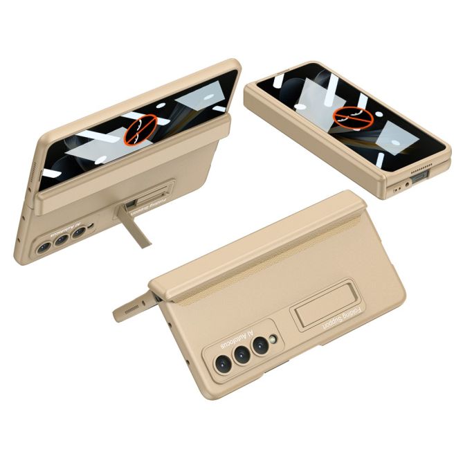 Coque Samsung Galaxy Z Fold 4 avec film anti-espion, charnière magnétique et béquille