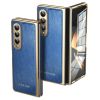 Coque Samsung Galaxy Z Fold 4 simili cuir texture croisée et verre trempé