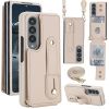 Coque Samsung Galaxy Z Fold 4 simili cuir avec lanière épaule et sangle dorsale