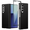Coque Samsung Galaxy Z Fold 4 effet cuir avec bouton latéral intelligent et verre trempé