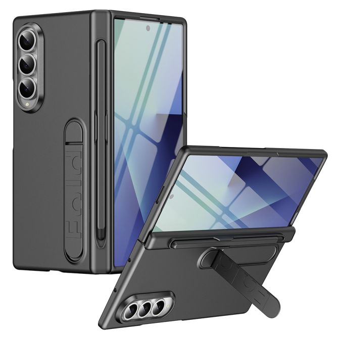 Coque Samsung Galaxy Z Fold 4 avec béquille, emplacement stylet et film protecteur