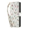 Housse Samsung Galaxy Z Fold 4 à rabat matelassée bouquet champêtre avec dragonne