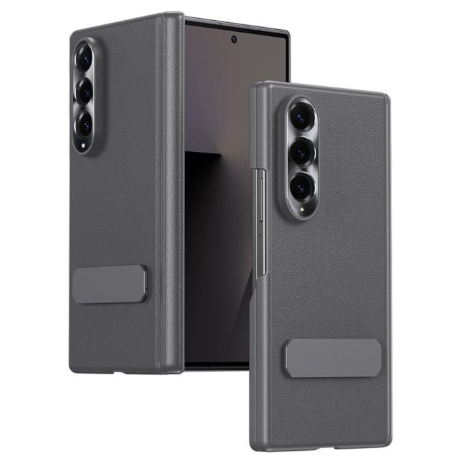 Coque Samsung Galaxy Z Fold 4 effet cuir avec béquille intégrée