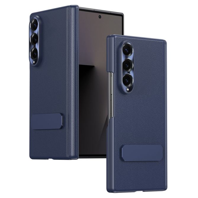 Coque Samsung Galaxy Z Fold 4 effet cuir avec béquille intégrée