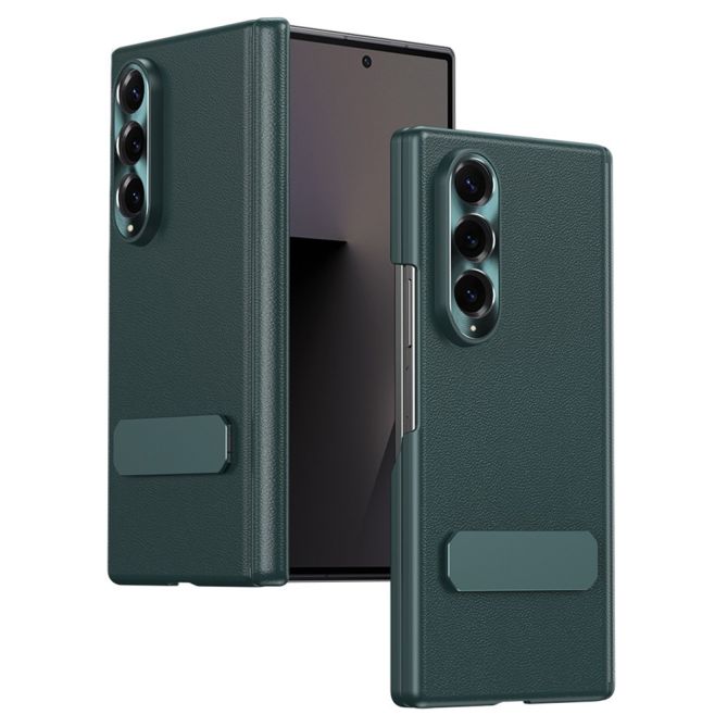 Coque Samsung Galaxy Z Fold 4 effet cuir avec béquille intégrée