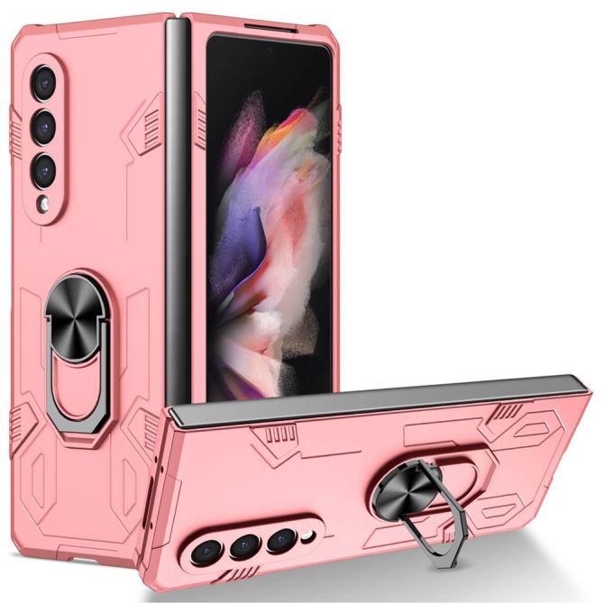 For Samsung Galaxy Z Fold4 5G Folding Phone Case PC+TPU Anti-scratch Kickstand Design Slim Protective Cover