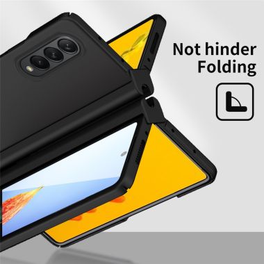 For Samsung Galaxy Z Fold4 5G Hard PC Hinge Design Phone Case Drop-proof Cover with Tempered Glass Screen Protector + Stylus Pen