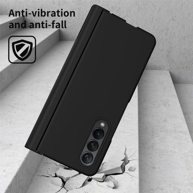For Samsung Galaxy Z Fold4 5G Hard PC Hinge Design Phone Case Drop-proof Cover with Tempered Glass Screen Protector + Stylus Pen