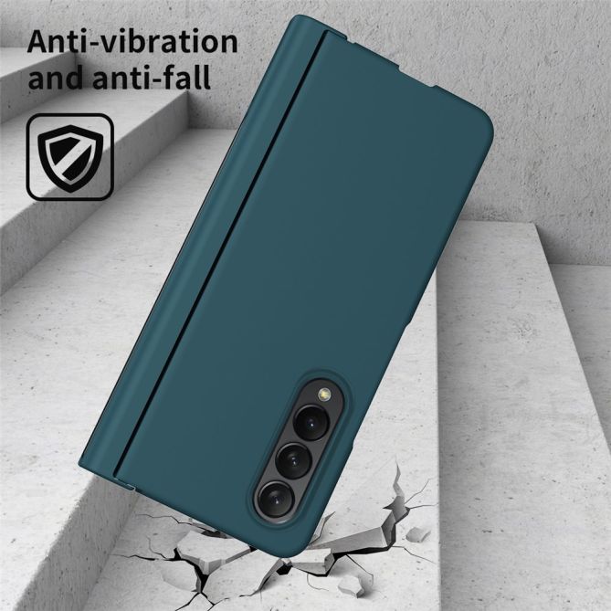 For Samsung Galaxy Z Fold4 5G Hard PC Hinge Design Phone Case Drop-proof Cover with Tempered Glass Screen Protector + Stylus Pen
