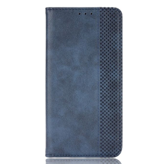 For Samsung Galaxy Z Fold4 5G Phone Case Retro Textured Shockproof Cover Leather Phone Case with Pen Slot