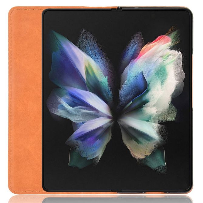 For Samsung Galaxy Z Fold4 5G Shockproof Retro Texture Phone Flip Leather Case Wallet Stand Magnetic Auto Closure Wear-resistant