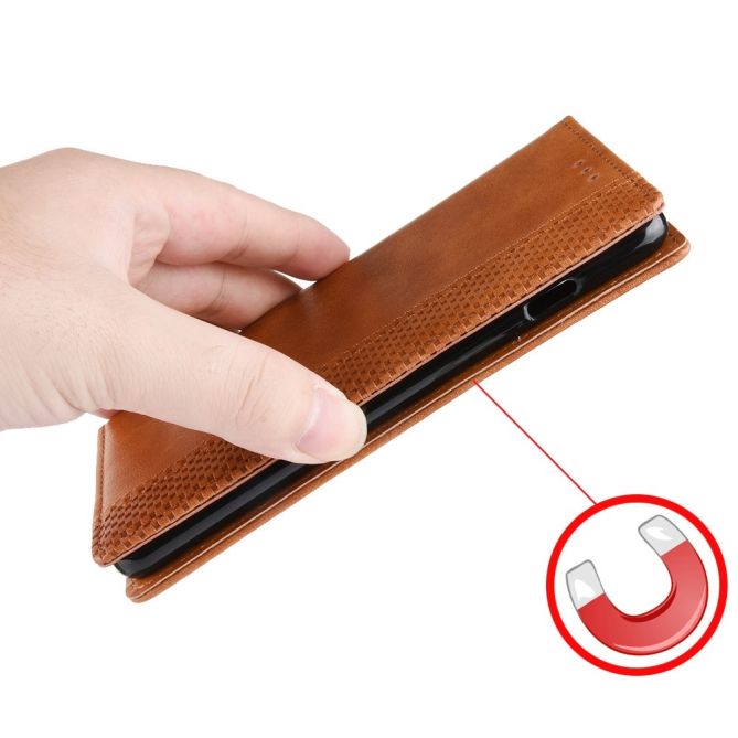 For Samsung Galaxy Z Fold4 5G Shockproof Retro Texture Phone Flip Leather Case Wallet Stand Magnetic Auto Closure Wear-resistant