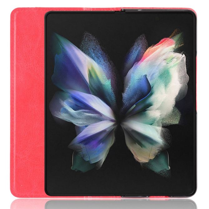 For Samsung Galaxy Z Fold4 5G Shockproof Retro Texture Phone Flip Leather Case Wallet Stand Magnetic Auto Closure Wear-resistant