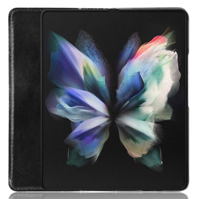 For Samsung Galaxy Z Fold4 5G Shockproof Retro Texture Phone Flip Leather Case Wallet Stand Magnetic Auto Closure Wear-resistant