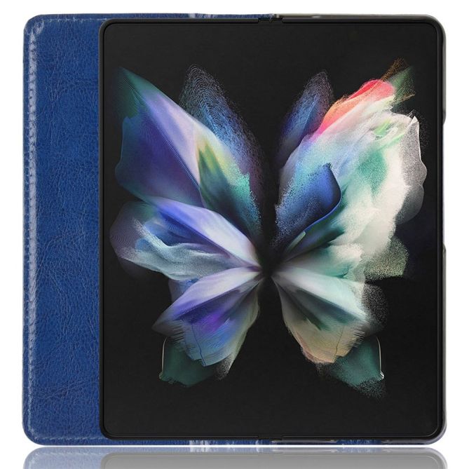 For Samsung Galaxy Z Fold4 5G Shockproof Retro Texture Phone Flip Leather Case Wallet Stand Magnetic Auto Closure Wear-resistant