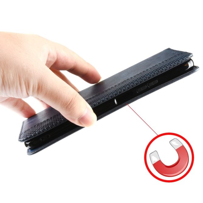For Samsung Galaxy Z Fold4 5G Shockproof Retro Texture Phone Flip Leather Case Wallet Stand Magnetic Auto Closure Wear-resistant
