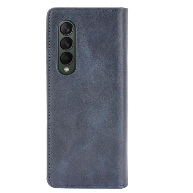 For Samsung Galaxy Z Fold4 5G Shockproof Retro Texture Phone Flip Leather Case Wallet Stand Magnetic Auto Closure Wear-resistant