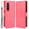 PU Leather Phone Case for Samsung Galaxy Z Fold4 5G, Crazy Horse Texture Folio Flip Cover with Stand / Card Slot