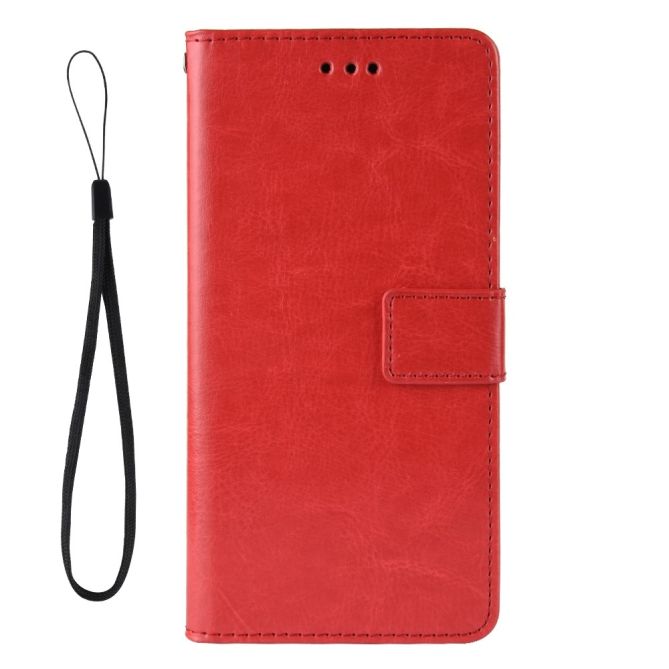 PU Leather Phone Case for Samsung Galaxy Z Fold4 5G, Crazy Horse Texture Folio Flip Cover with Stand / Card Slot