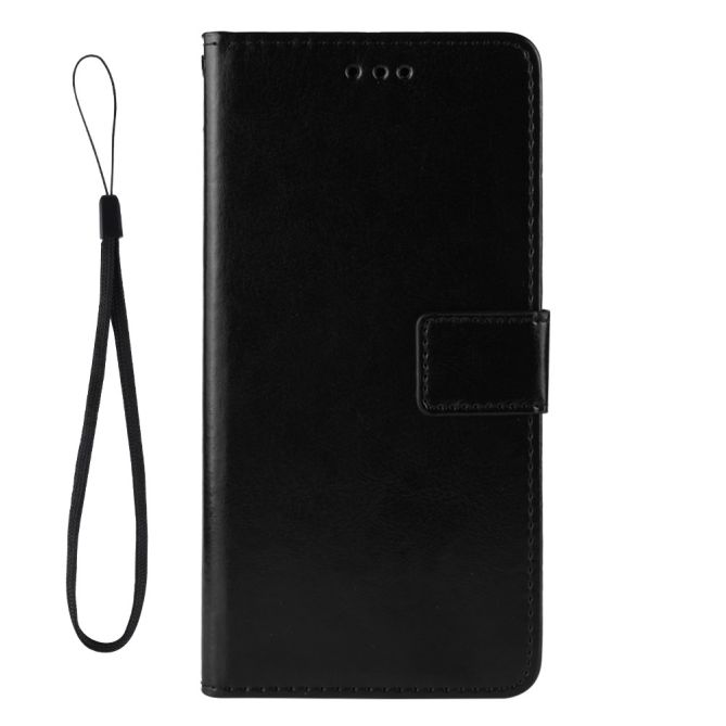 PU Leather Phone Case for Samsung Galaxy Z Fold4 5G, Crazy Horse Texture Folio Flip Cover with Stand / Card Slot