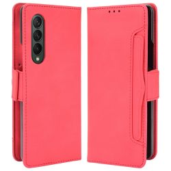 Multiple Card Slots Phone Case for Samsung Galaxy Z Fold4 5G, PU Leather Folio Flip Cover with Wallet / Stand